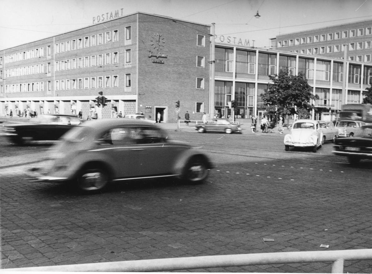 Die Hauptpost 1968 in Kiel. Foto: Magnussen